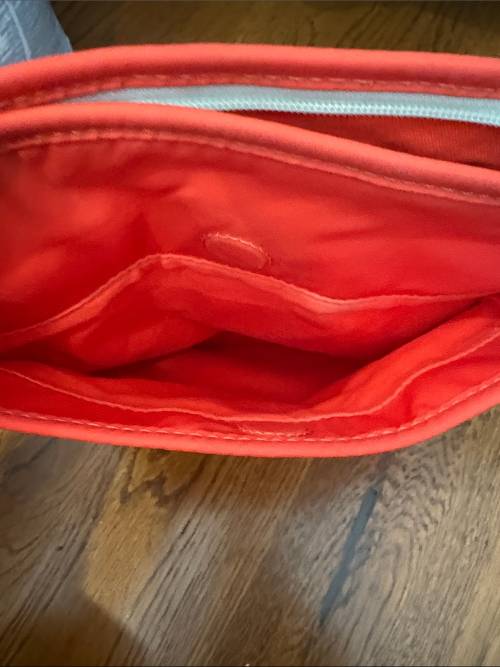Tory Burch Coral Red Perforated Crossbody with Braided Strap - Picture 3 of 3